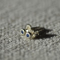 Silver earrings with blue sapphire 